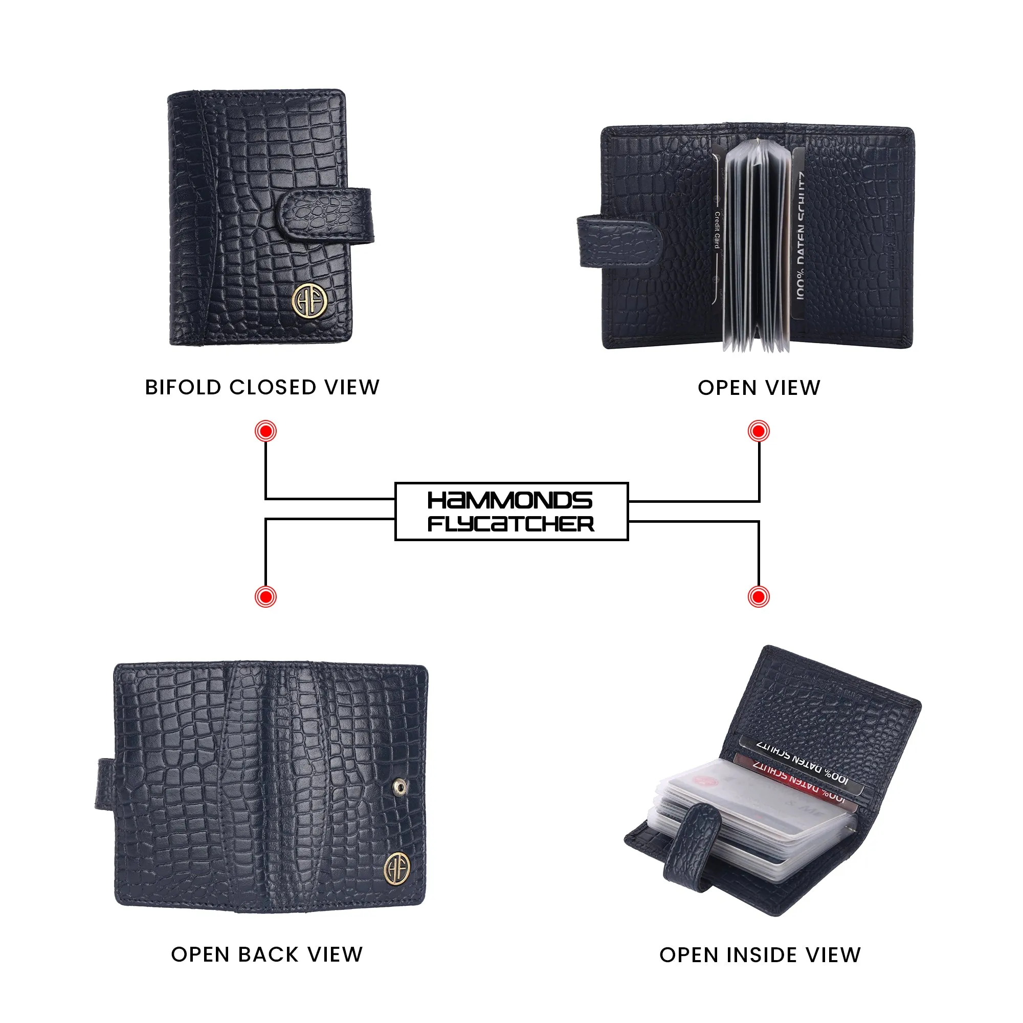 Genuine Leather RFID Protected Card Holder Wallet for Men and Women