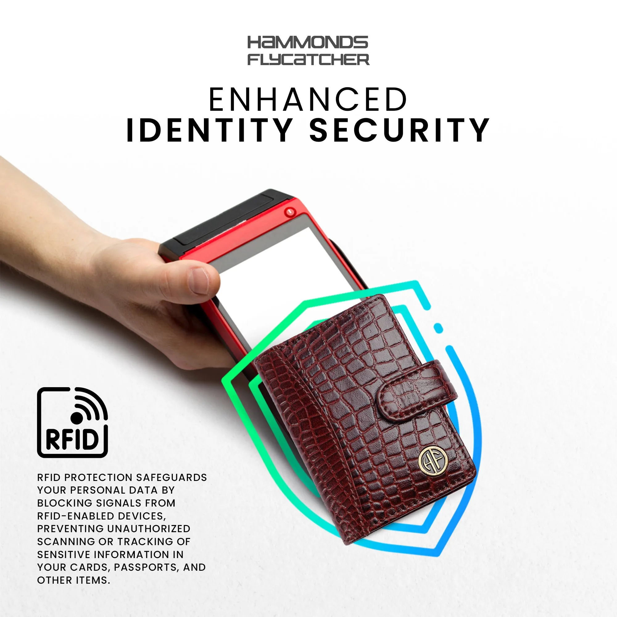 Genuine Leather RFID Protected Card Holder Wallet for Men and Women