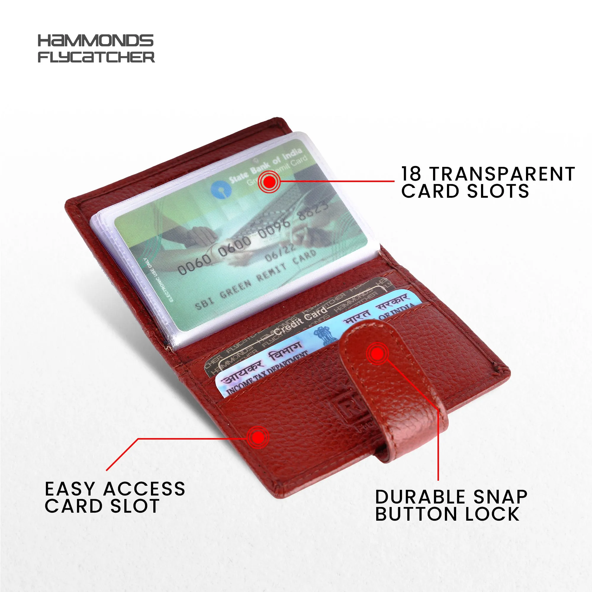 Genuine Leather RFID Protected Card Holder Wallet for Men and Women