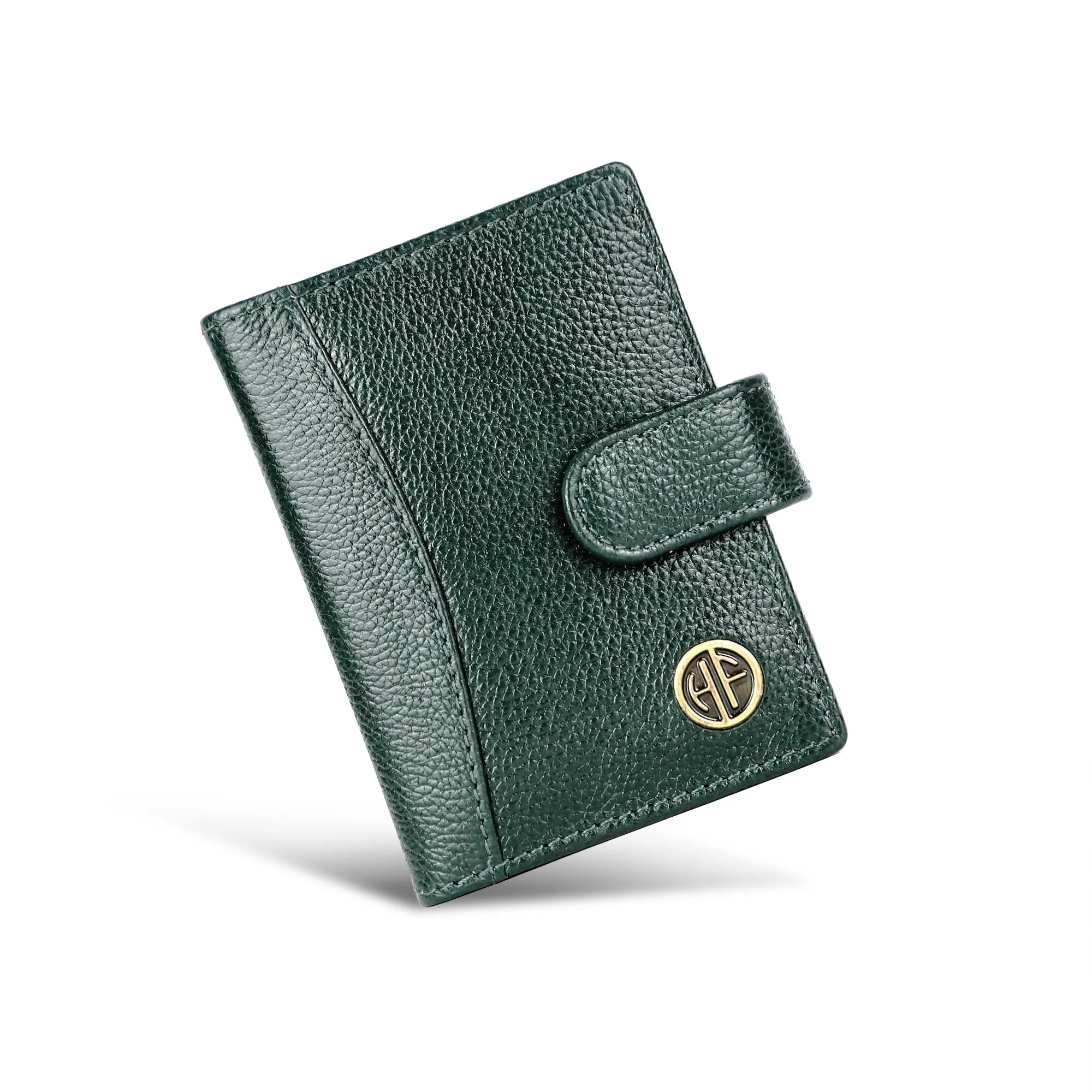 Genuine Leather RFID Protected Card Holder Wallet for Men and Women