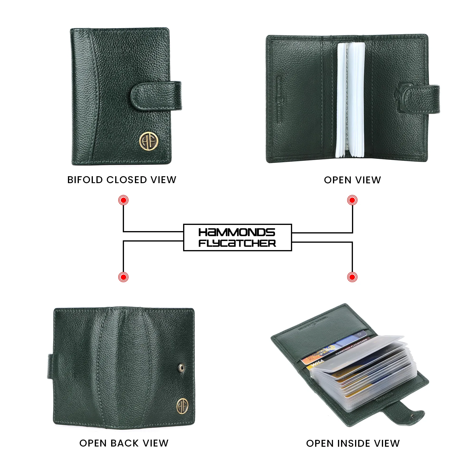 Genuine Leather RFID Protected Card Holder Wallet for Men and Women