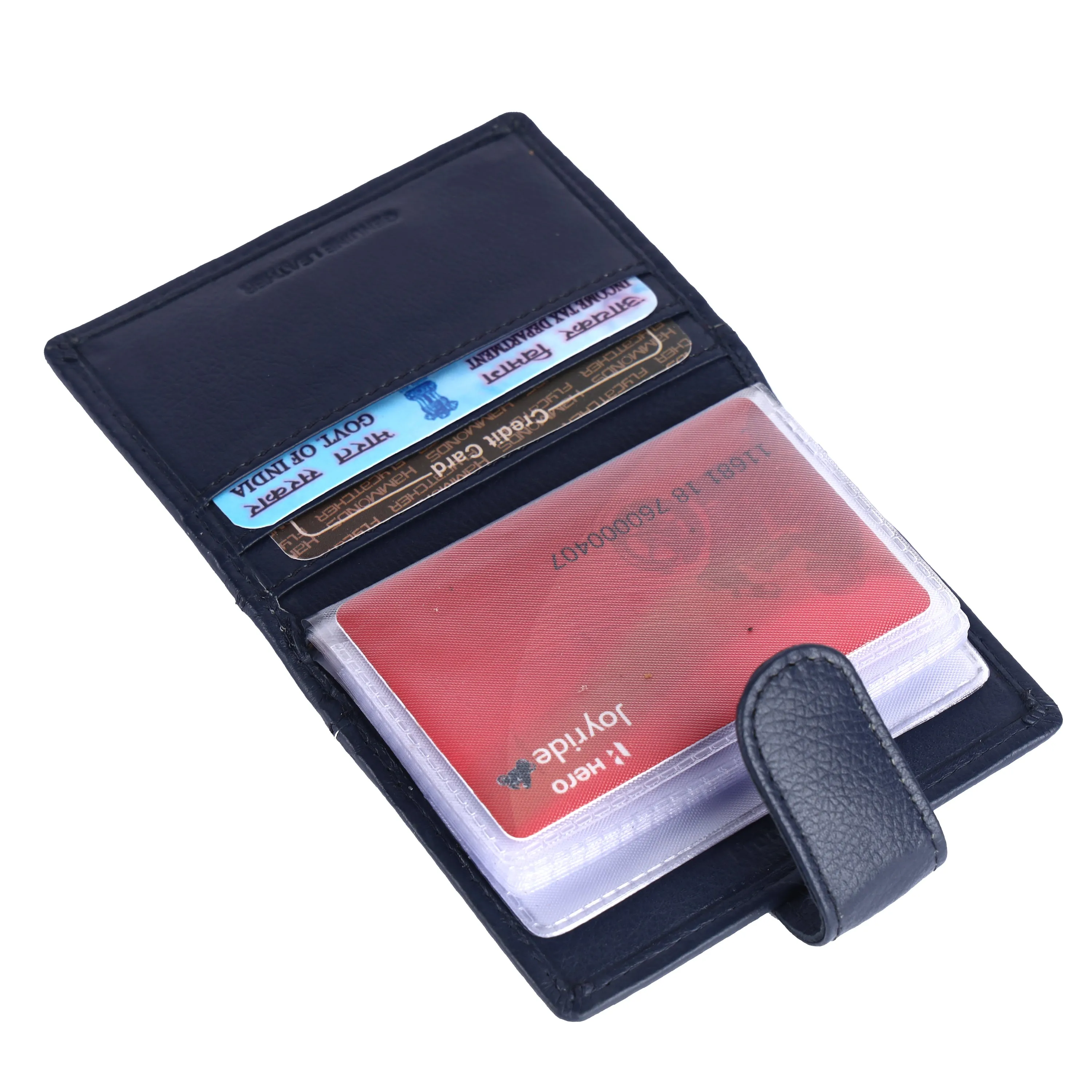 Genuine Leather RFID Protected Card Holder Wallet for Men and Women