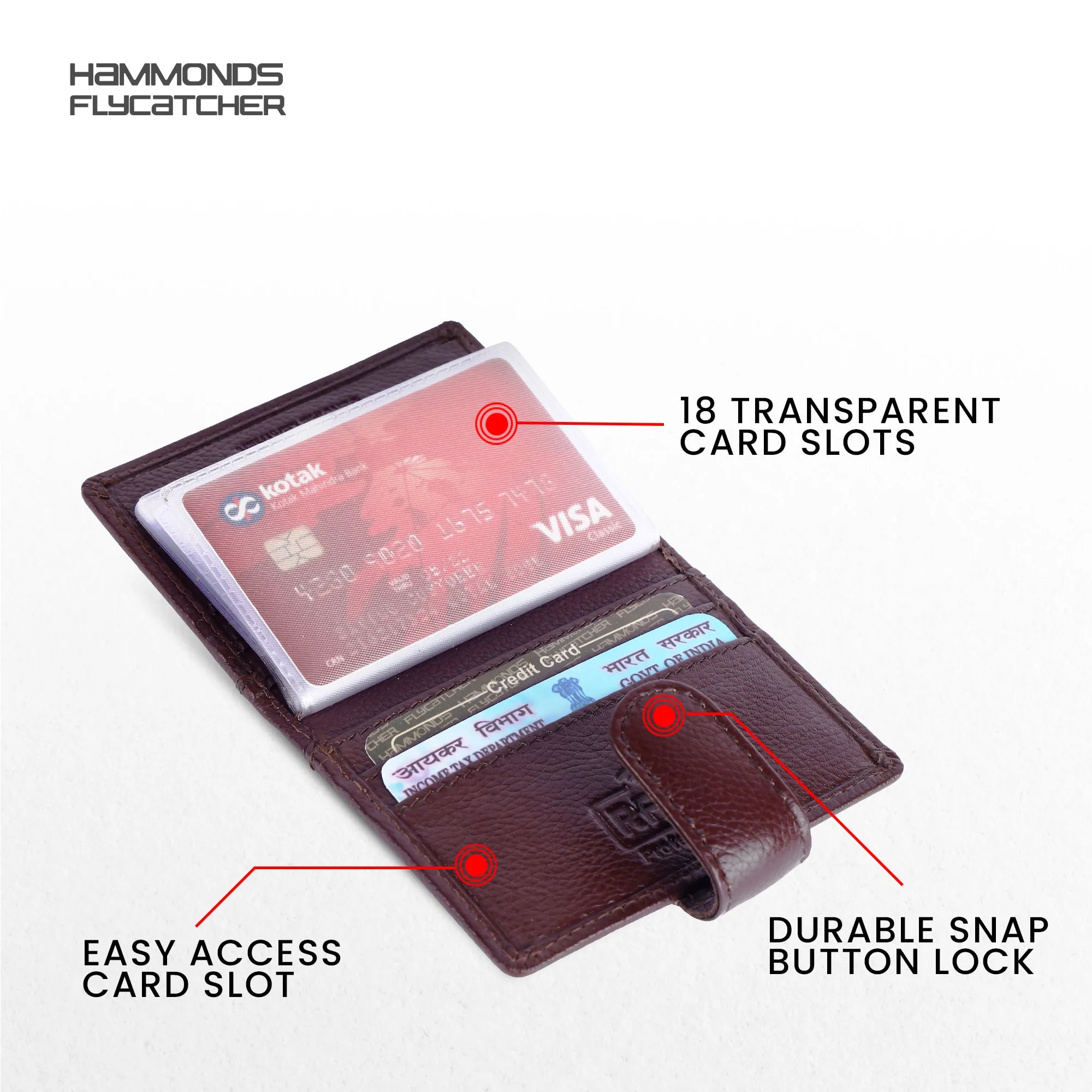 Genuine Leather RFID Protected Card Holder Wallet for Men and Women