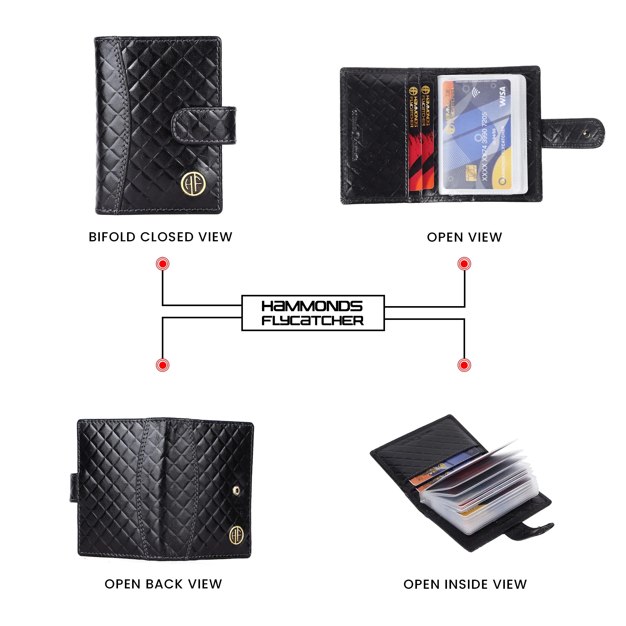 Genuine Leather RFID Protected Card Holder Wallet for Men and Women