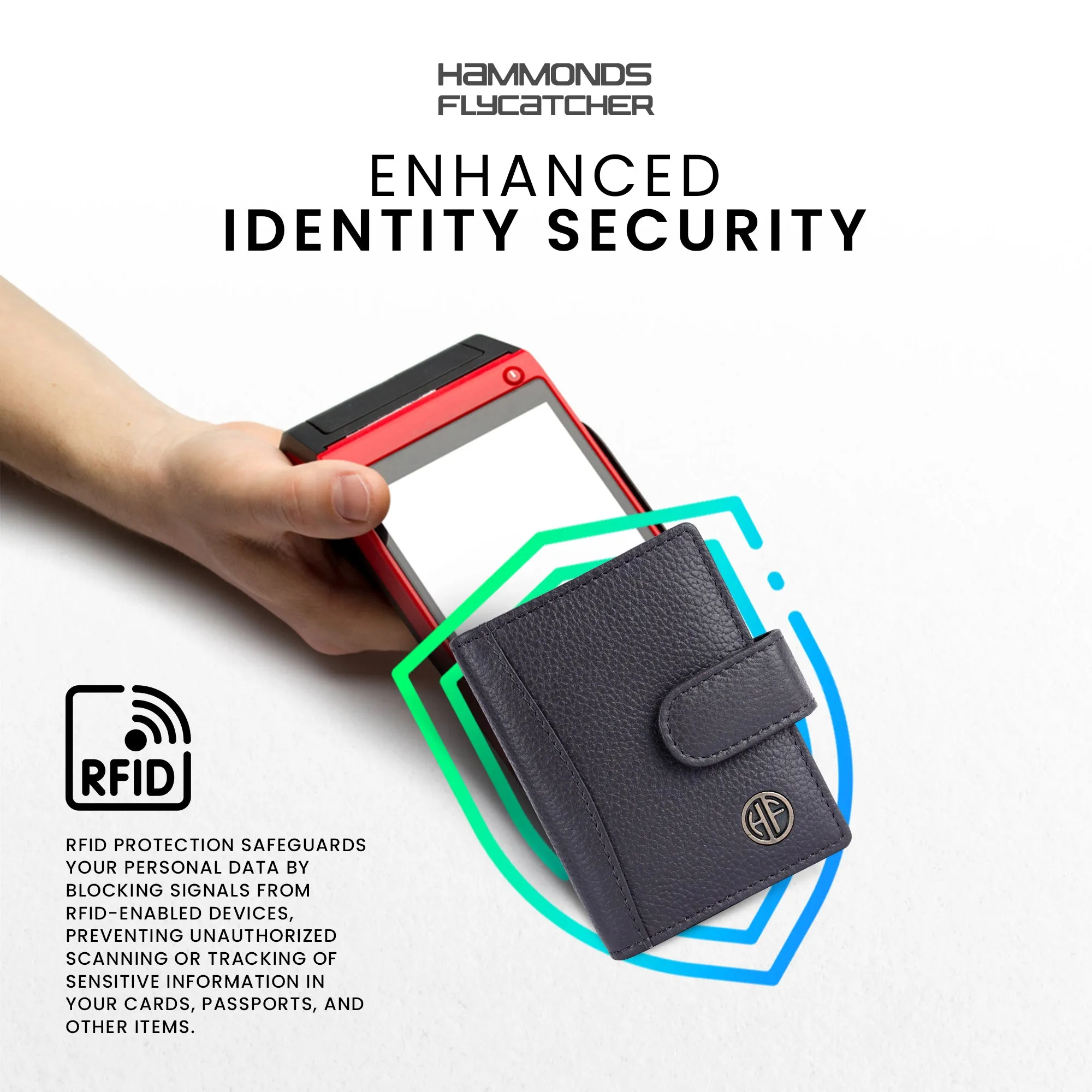 Genuine Leather RFID Protected Card Holder Wallet for Men and Women