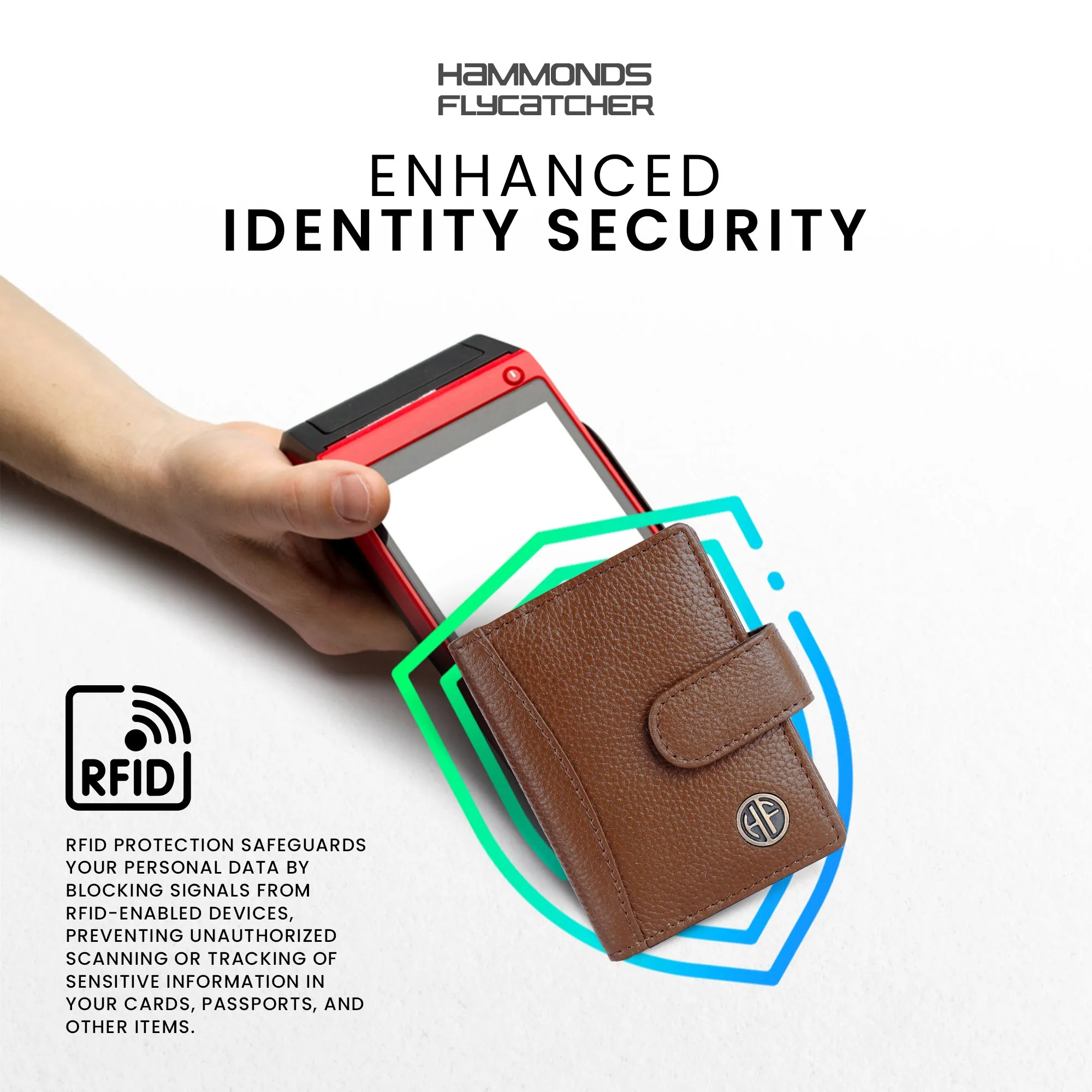 Genuine Leather RFID Protected Card Holder Wallet for Men and Women