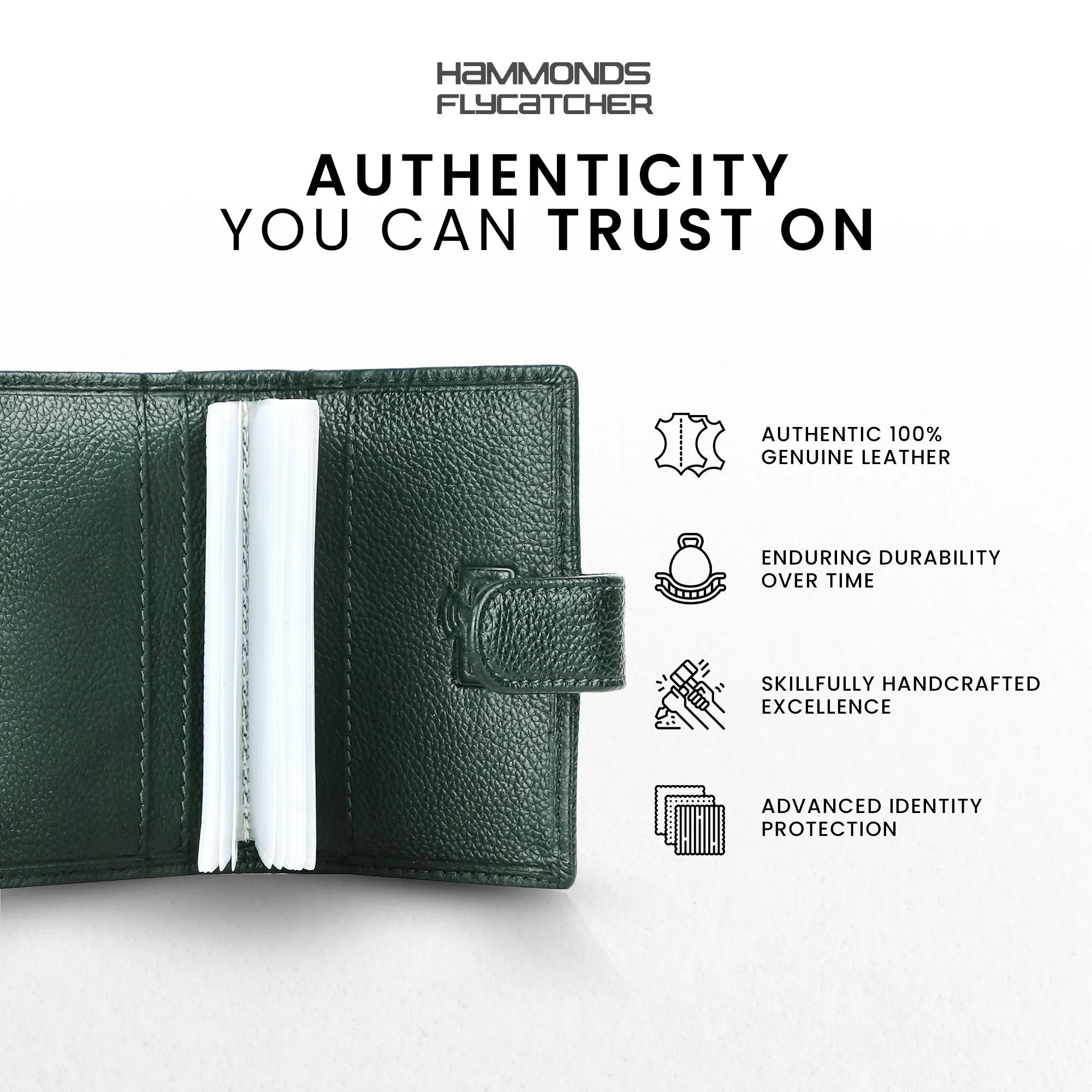 Genuine Leather RFID Protected Card Holder Wallet for Men and Women