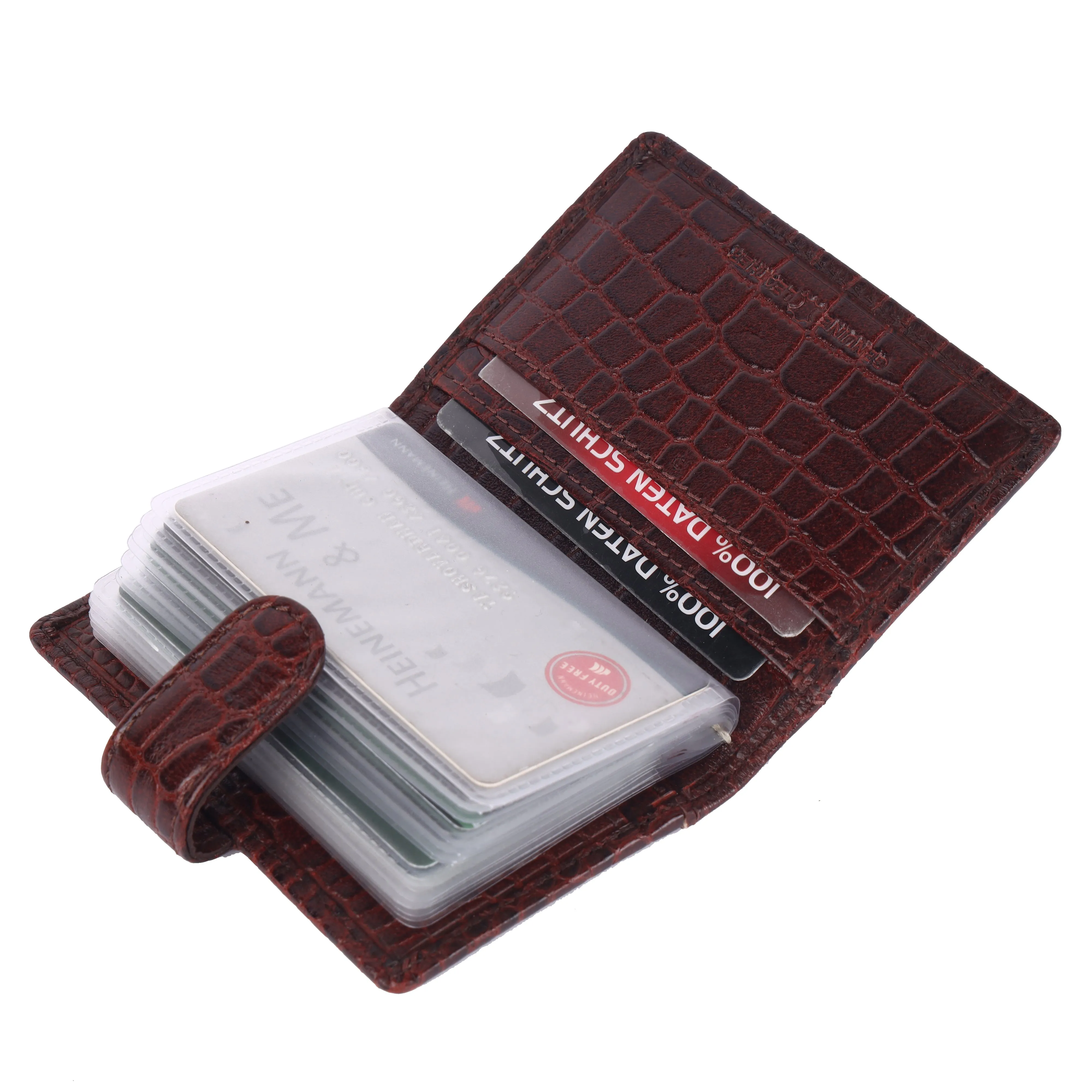 Genuine Leather RFID Protected Card Holder Wallet for Men and Women