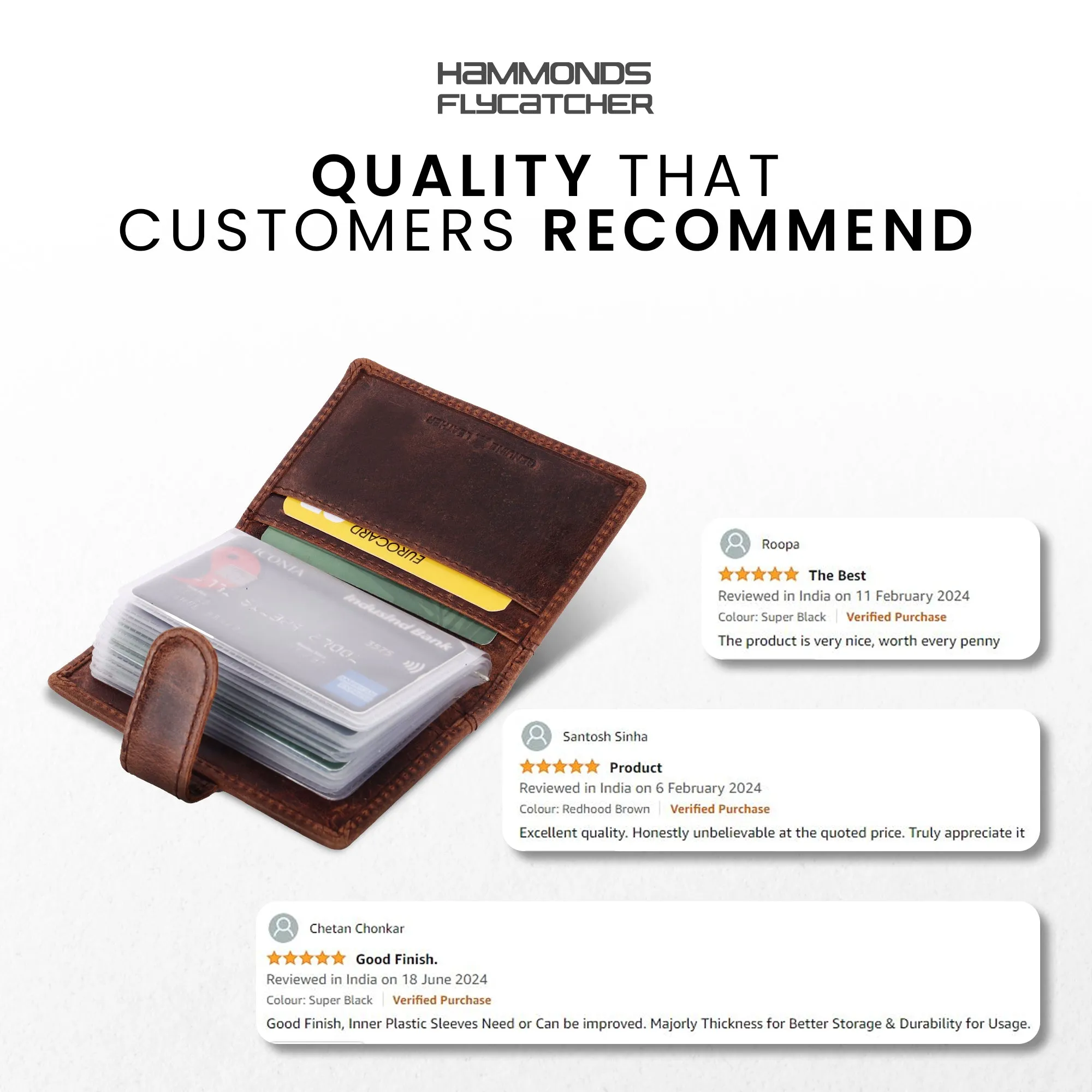 Genuine Leather RFID Protected Card Holder Wallet for Men and Women