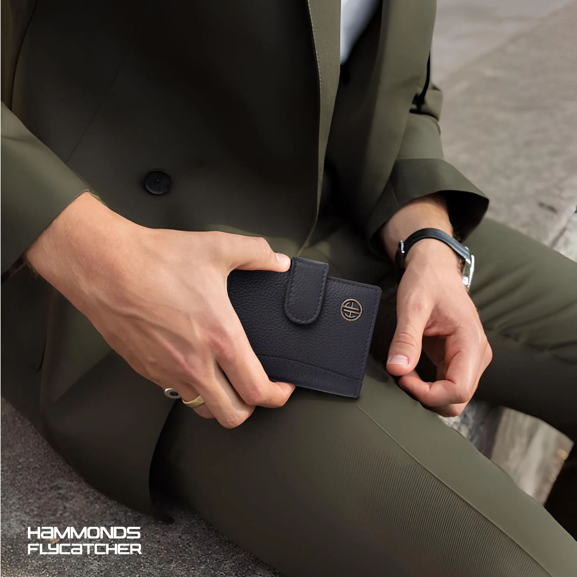 Genuine Leather RFID Protected Card Holder Wallet for Men and Women