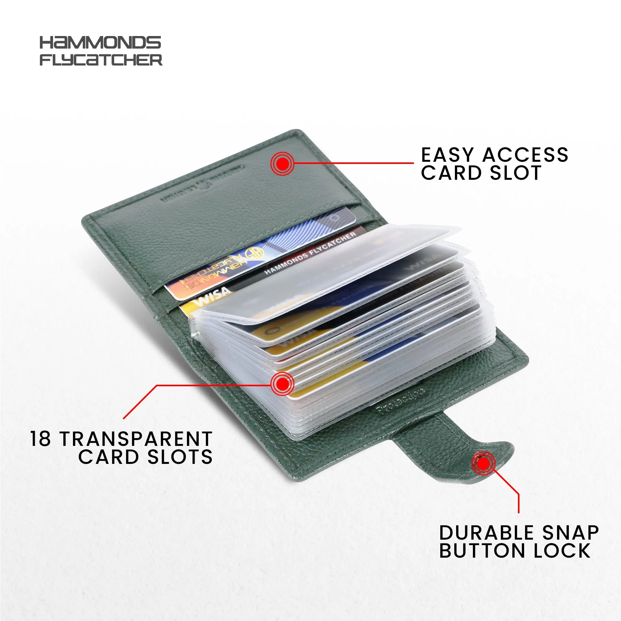 Genuine Leather RFID Protected Card Holder Wallet for Men and Women