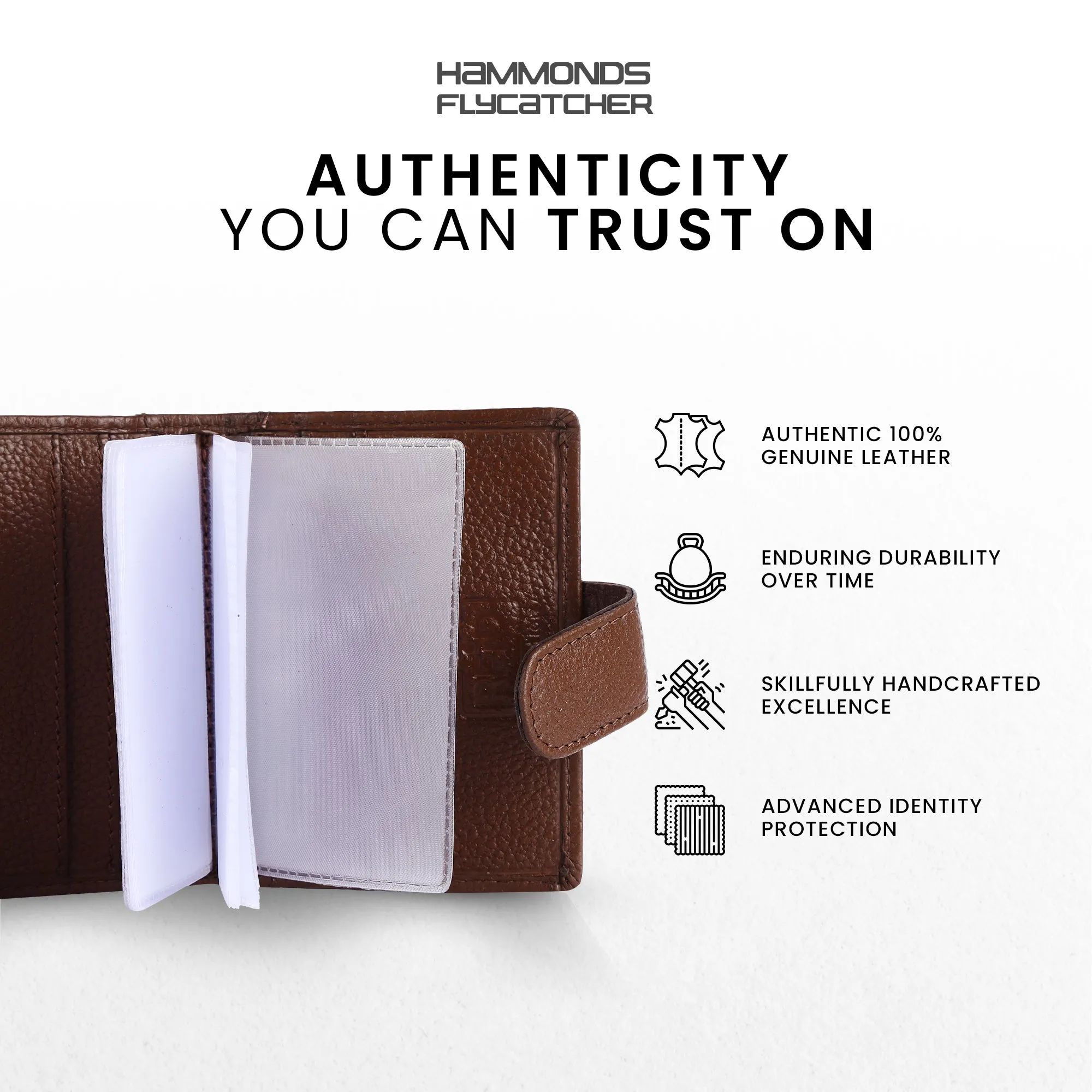 Genuine Leather RFID Protected Card Holder Wallet for Men and Women