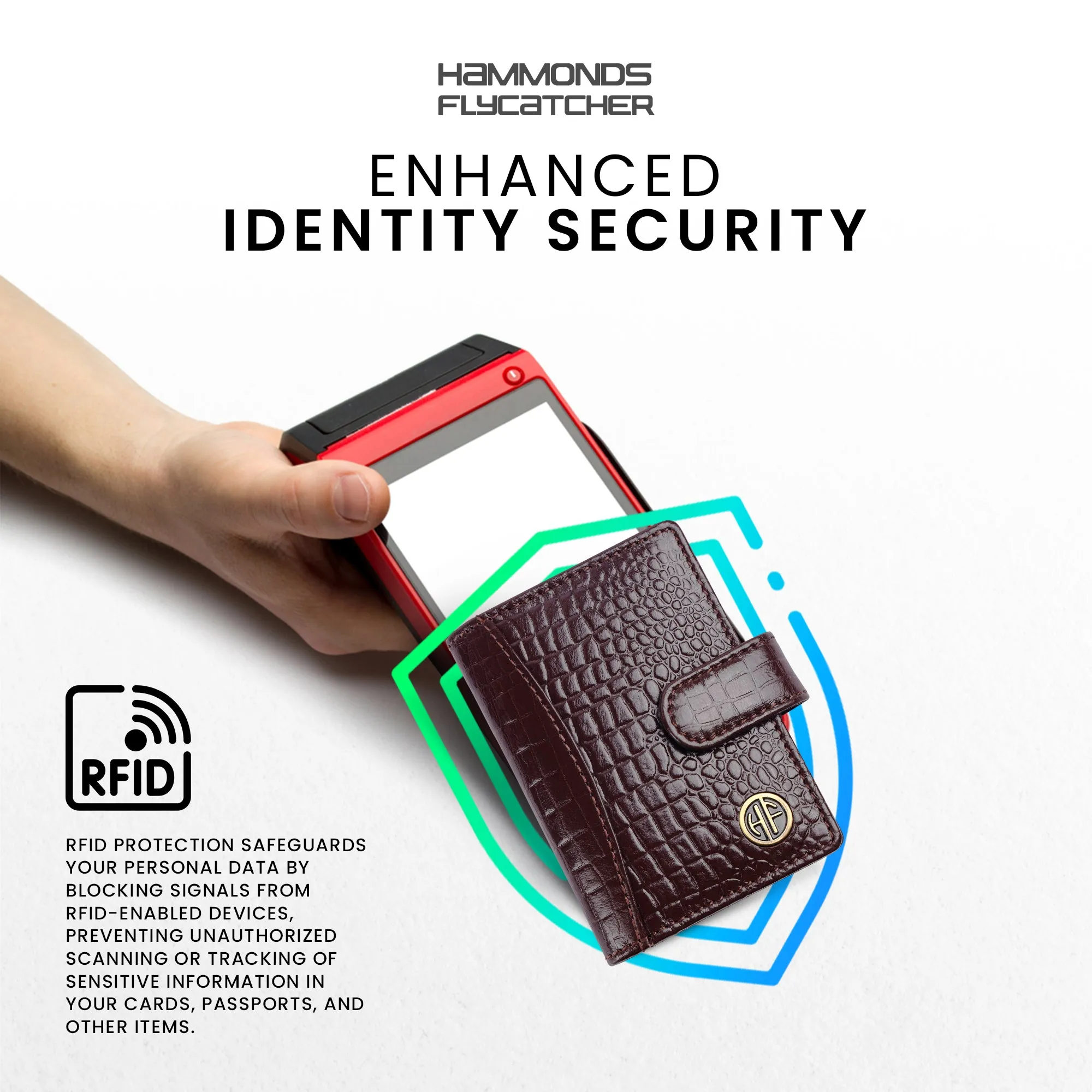 Genuine Leather RFID Protected Card Holder Wallet for Men and Women