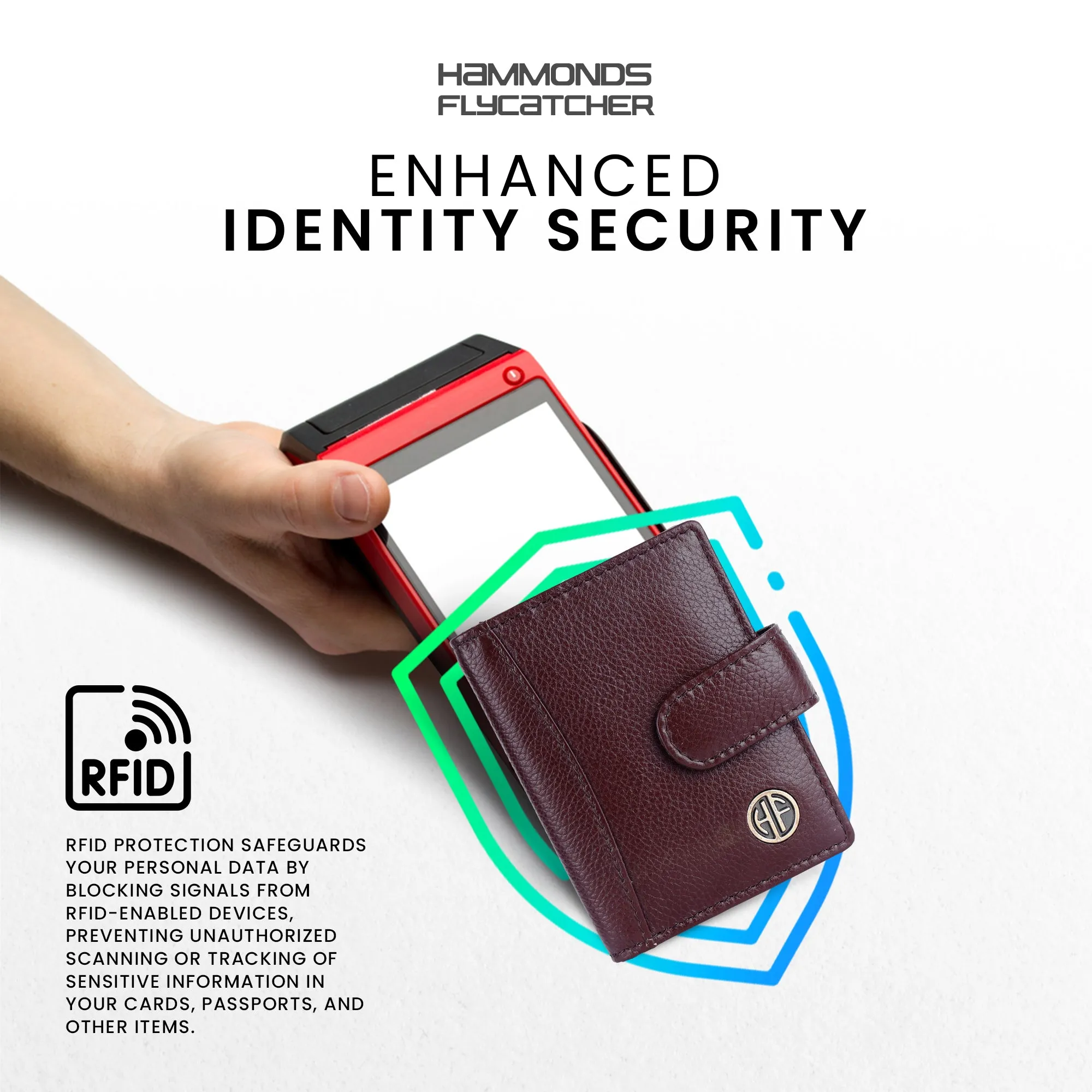 Genuine Leather RFID Protected Card Holder Wallet for Men and Women