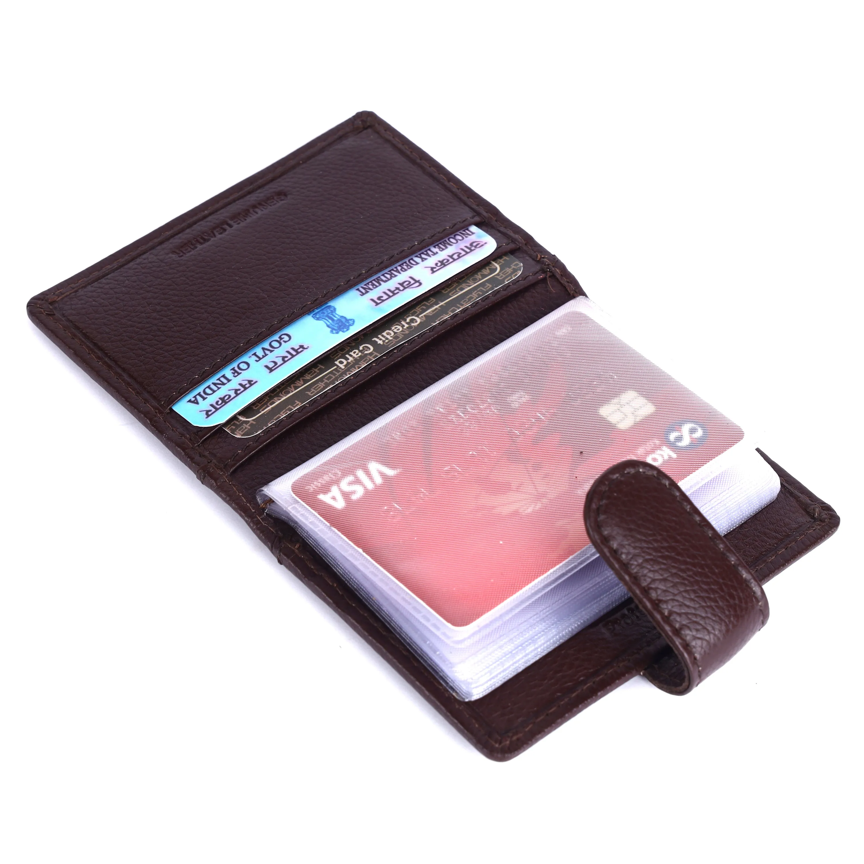 Genuine Leather RFID Protected Card Holder Wallet for Men and Women