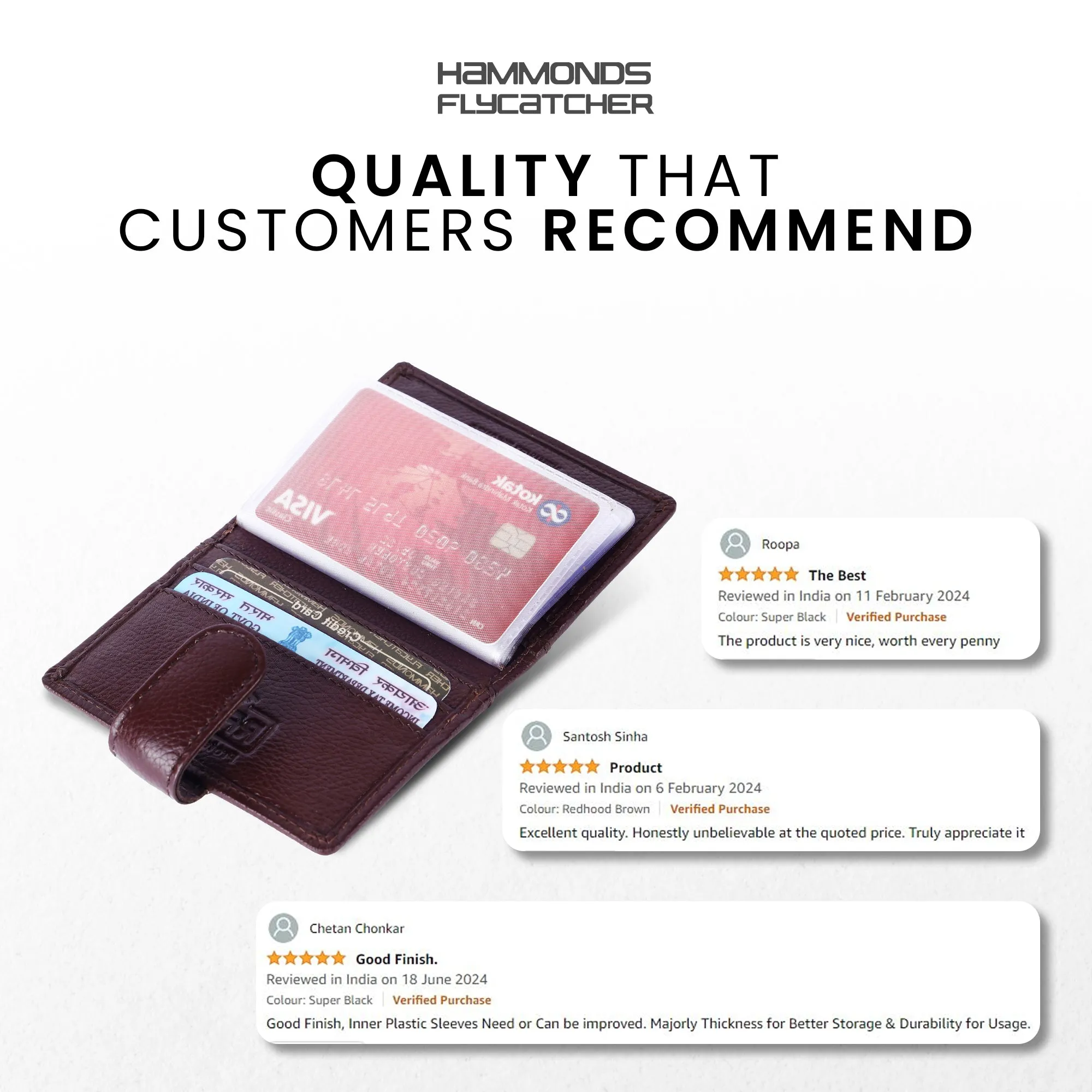 Genuine Leather RFID Protected Card Holder Wallet for Men and Women