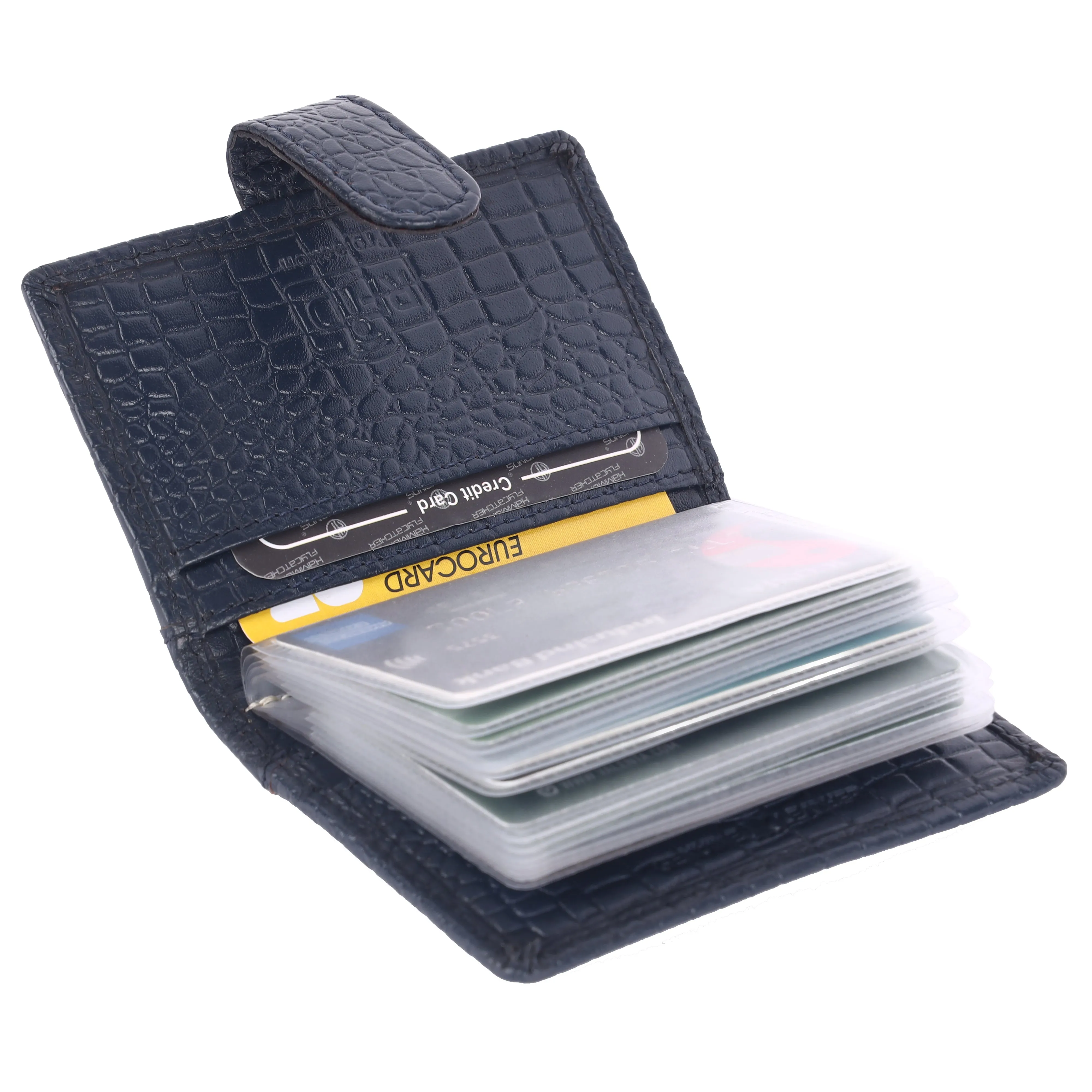 Genuine Leather RFID Protected Card Holder Wallet for Men and Women
