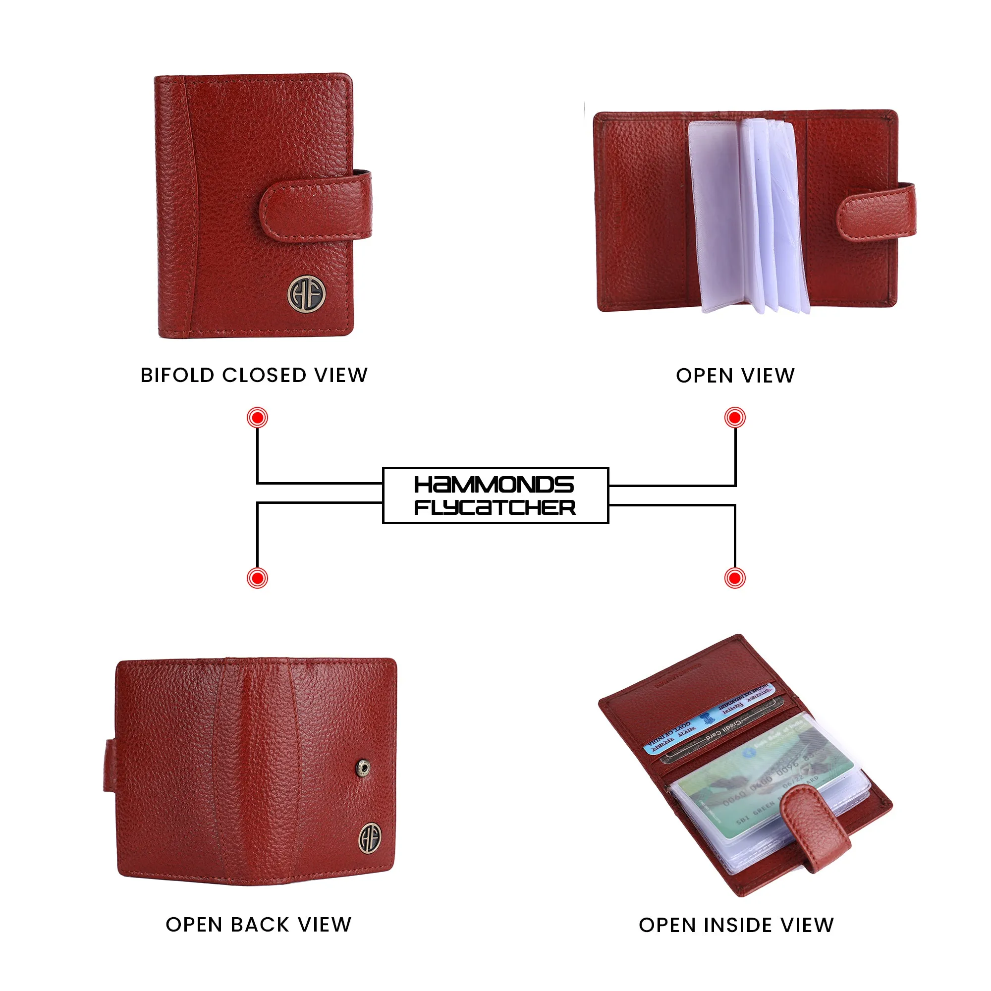 Genuine Leather RFID Protected Card Holder Wallet for Men and Women