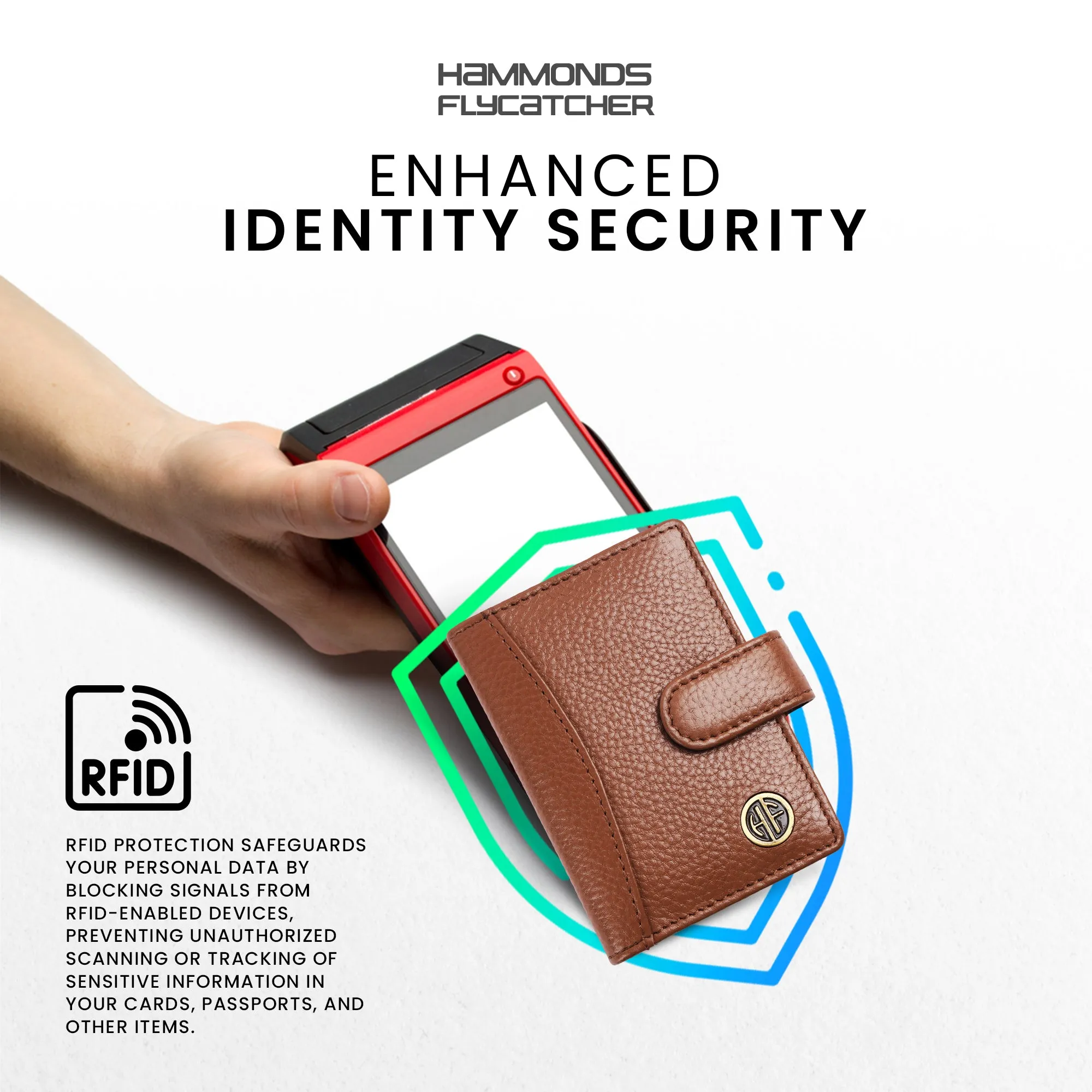 Genuine Leather RFID Protected Card Holder Wallet for Men and Women
