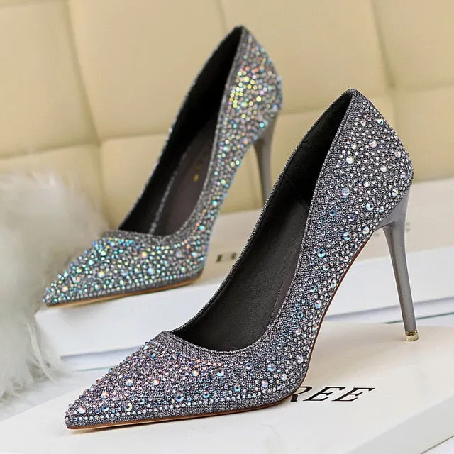 Glitter Crystal High Heels