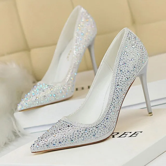 Glitter Crystal High Heels