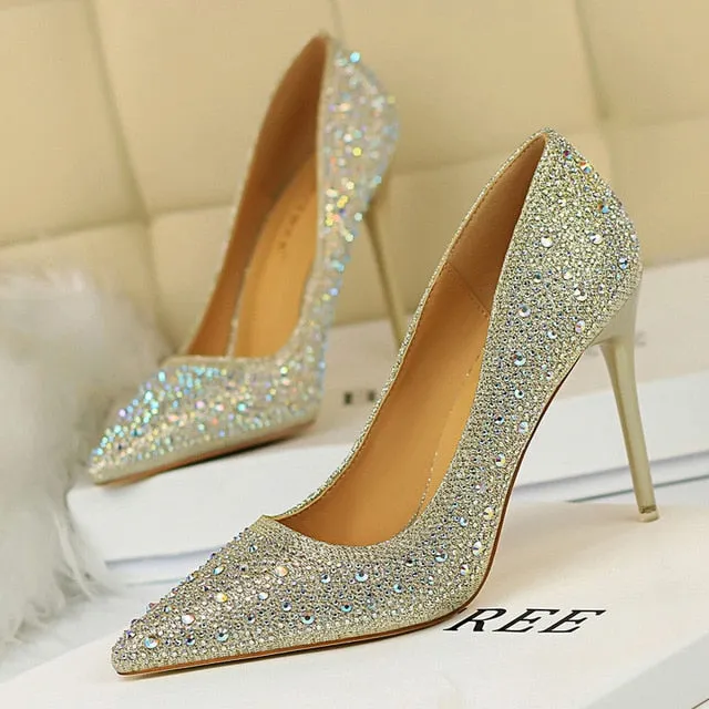 Glitter Crystal High Heels