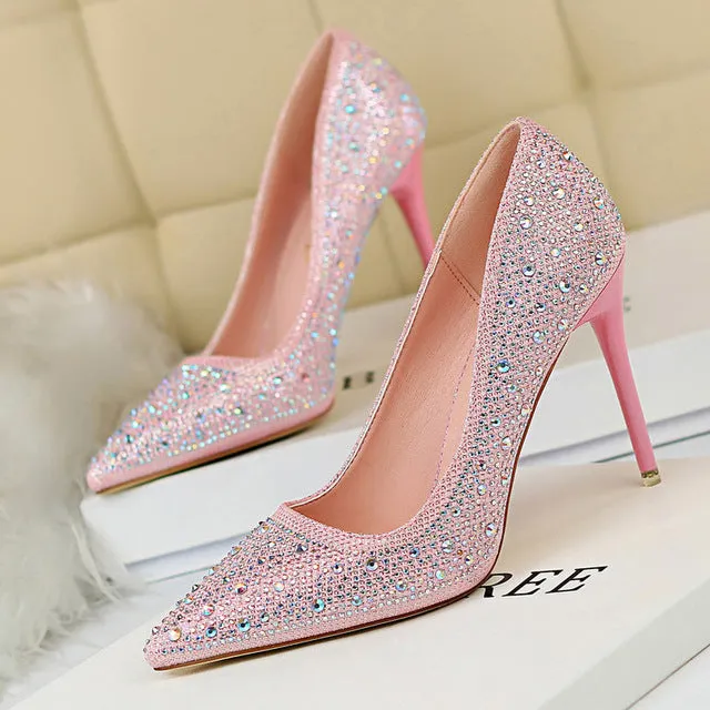 Glitter Crystal High Heels