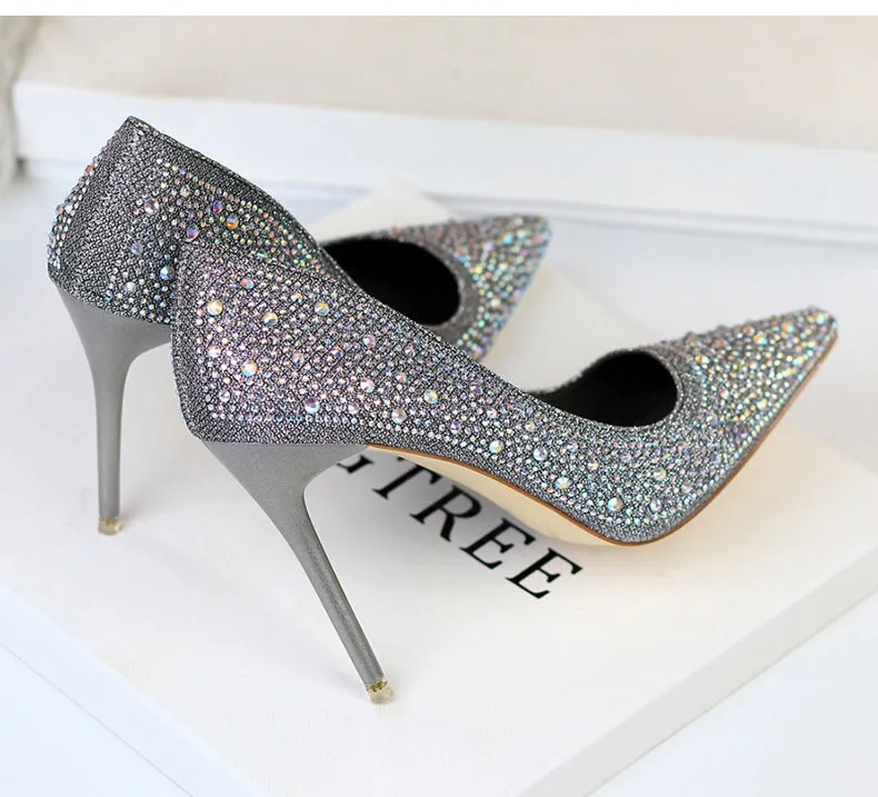 Glitter Crystal High Heels