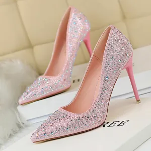 Glitter Crystal High Heels