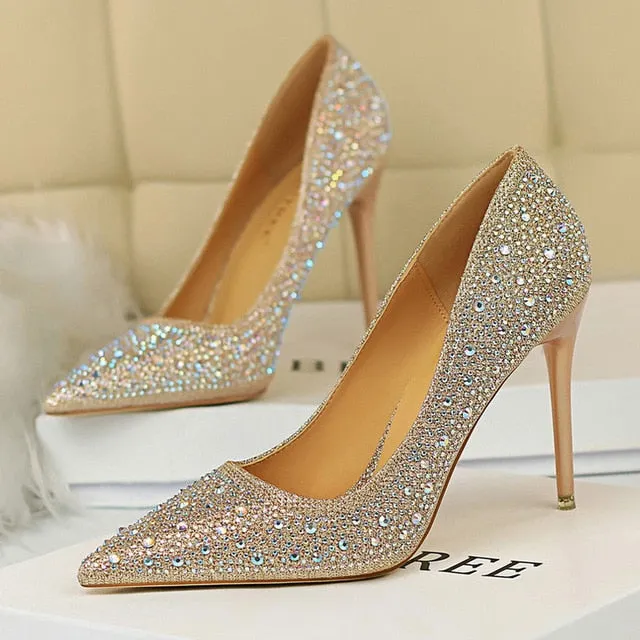 Glitter Crystal High Heels