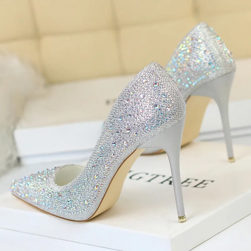 Glitter Crystal High Heels
