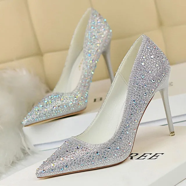 Glitter Crystal High Heels