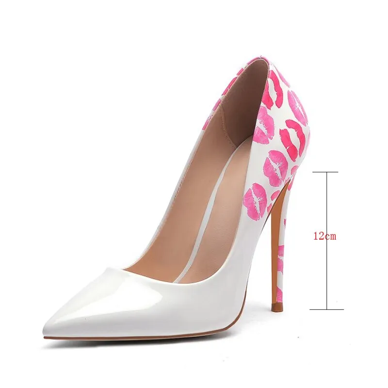 Graffiti High Heel Pointed Toe Shoes