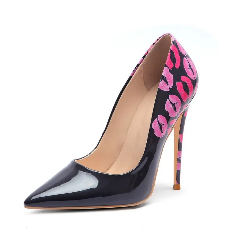 Graffiti High Heel Pointed Toe Shoes