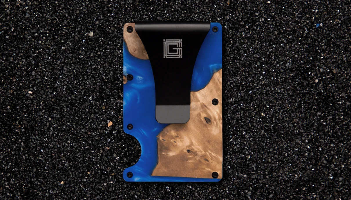 Grandeur – Epoxy DEEP SEA BLUE Cardholder RFID 85 X 45 MM