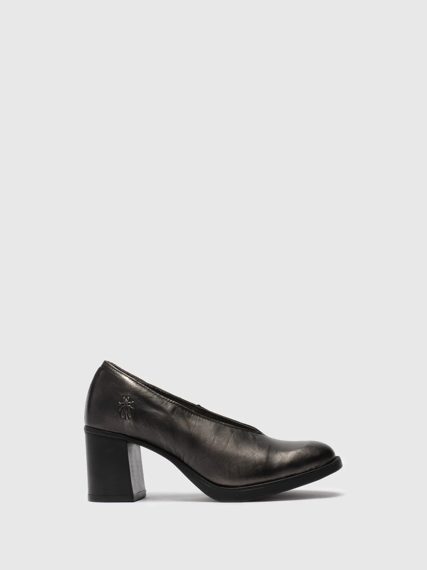 Gray Pointed Toe Pumps