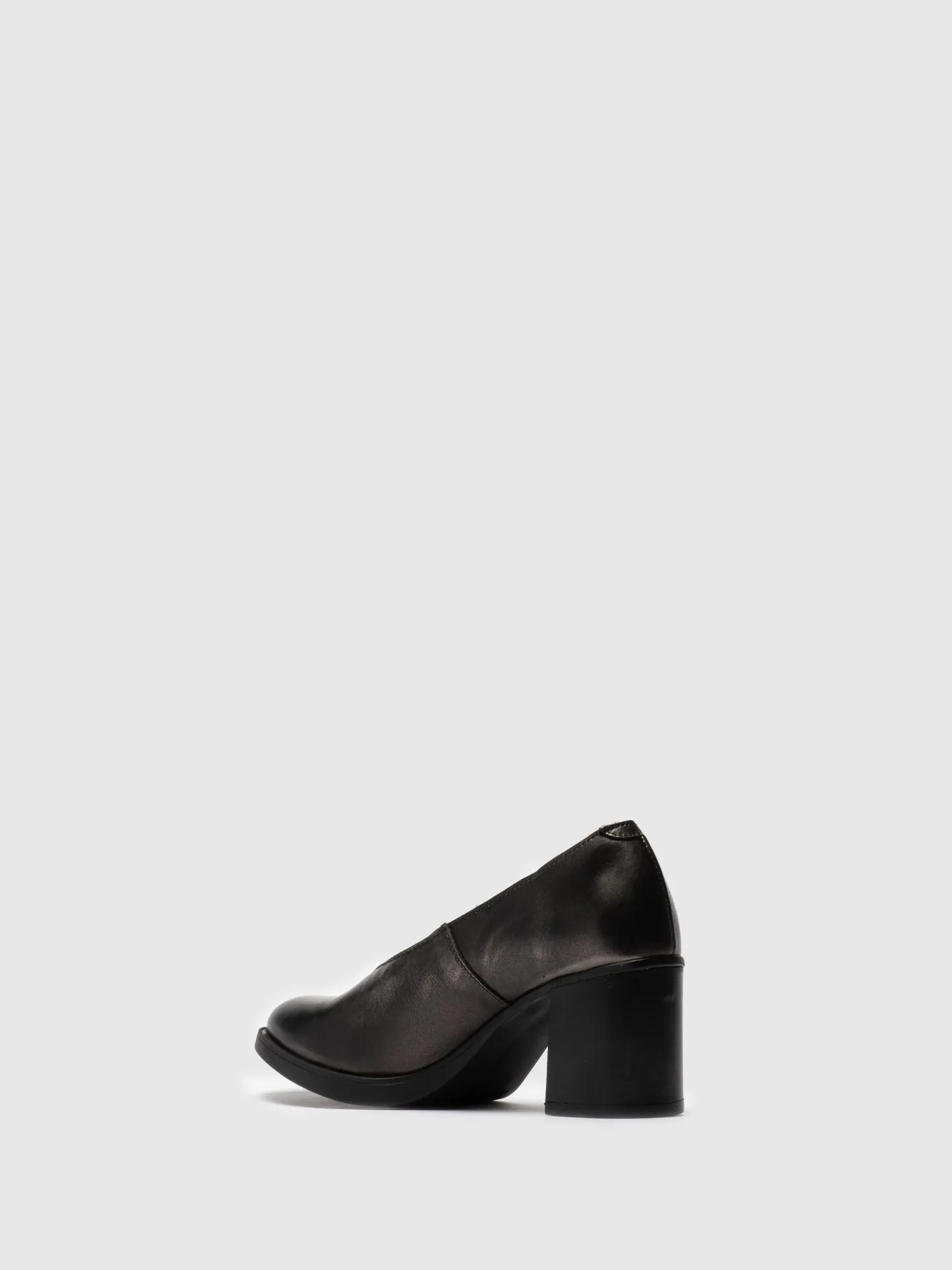 Gray Pointed Toe Pumps