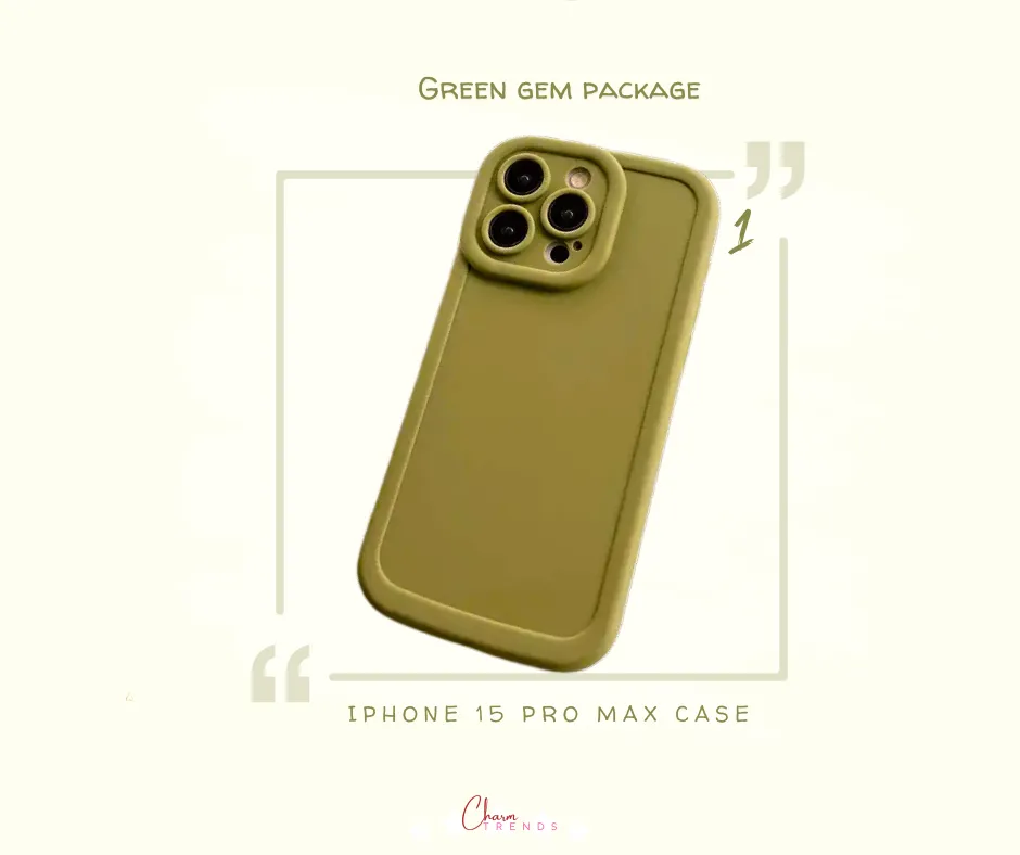 Green Gem Collection: iPhone 15 Pro Max Case , Chain Strap, Crossbody Lanyard, Mini Coin Charm Purse,  Mini Tote Bag Pendant