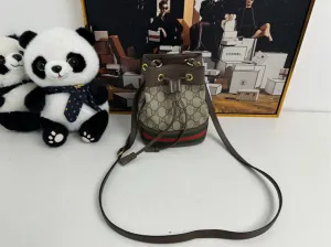 Gucci GG Marmont Beige/Brown Bucket Bag -