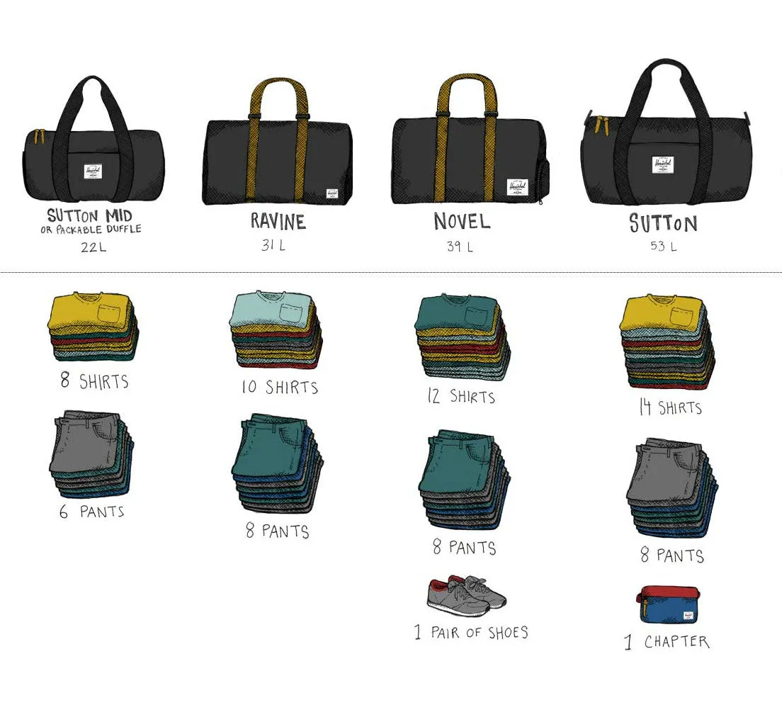 Herschel Supply Novel Canvas Duffel Bag - Black