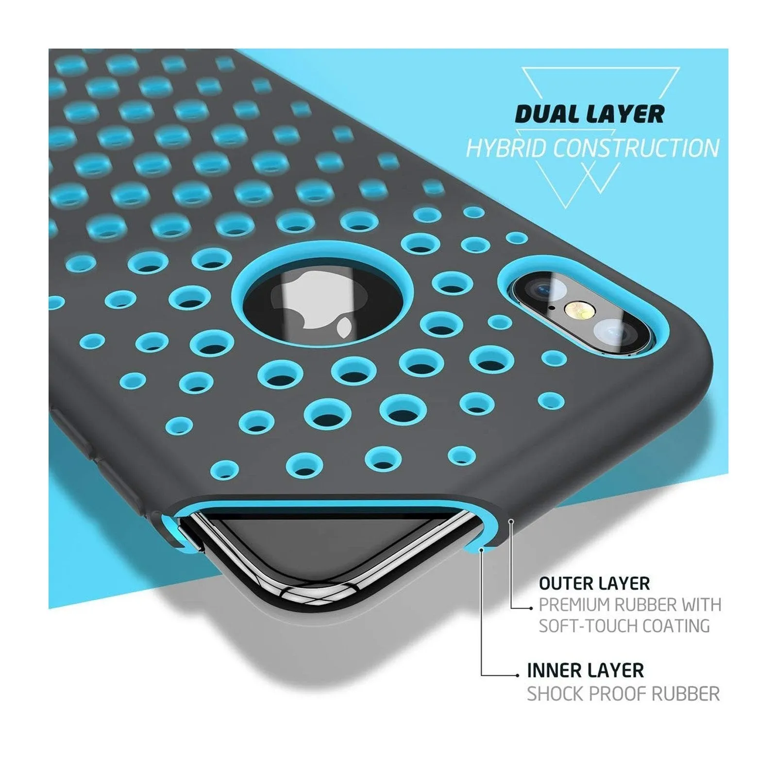 iPhone X / XS Unicorn Beetle Sport Athletic Case-Blue