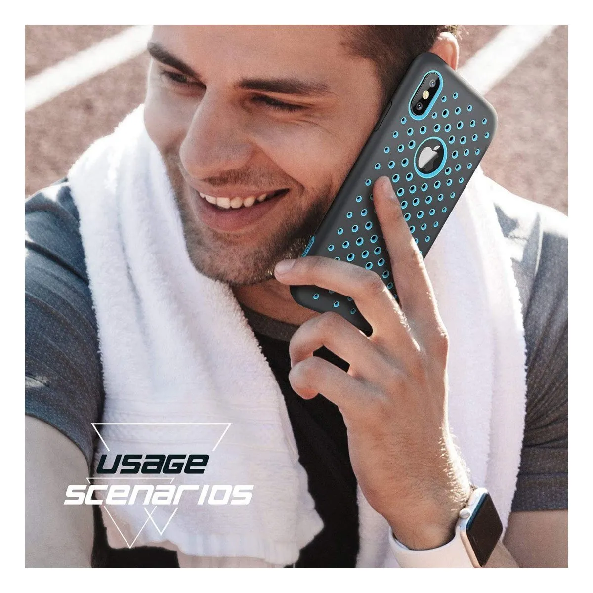 iPhone X / XS Unicorn Beetle Sport Athletic Case-Blue