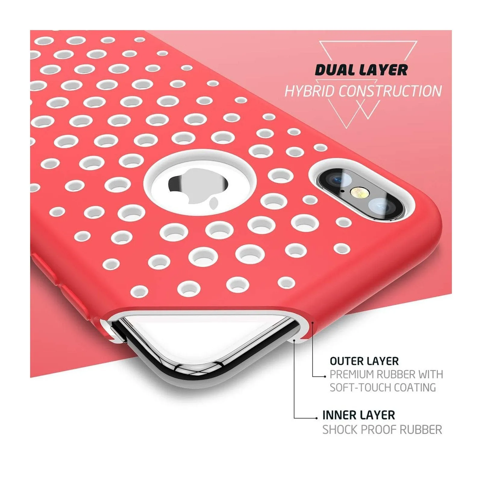 iPhone X / XS Unicorn Beetle Sport Athletic Case-Red