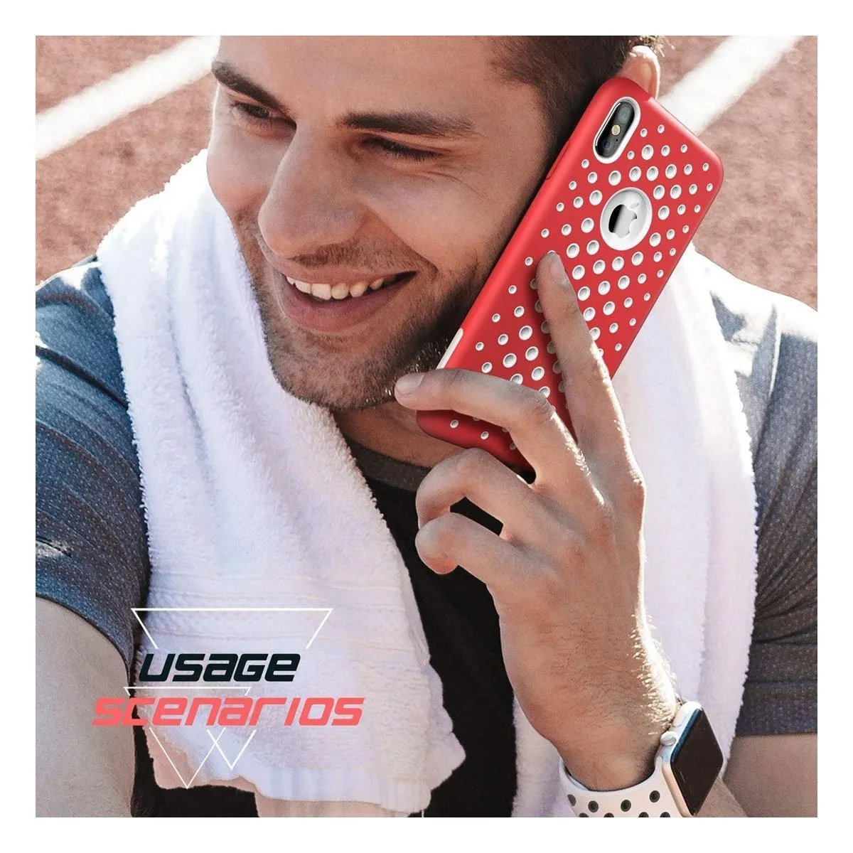 iPhone X / XS Unicorn Beetle Sport Athletic Case-Red