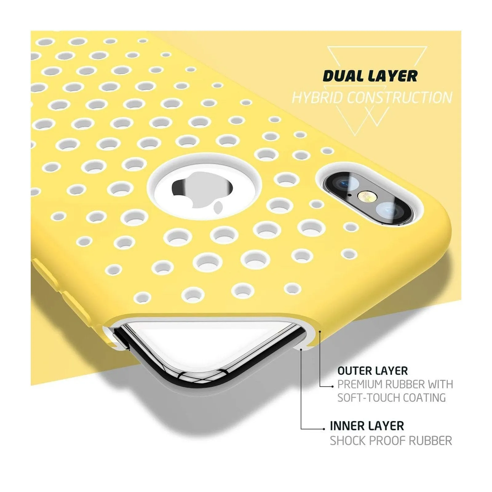 iPhone X / XS Unicorn Beetle Sport Athletic Case-Yellow