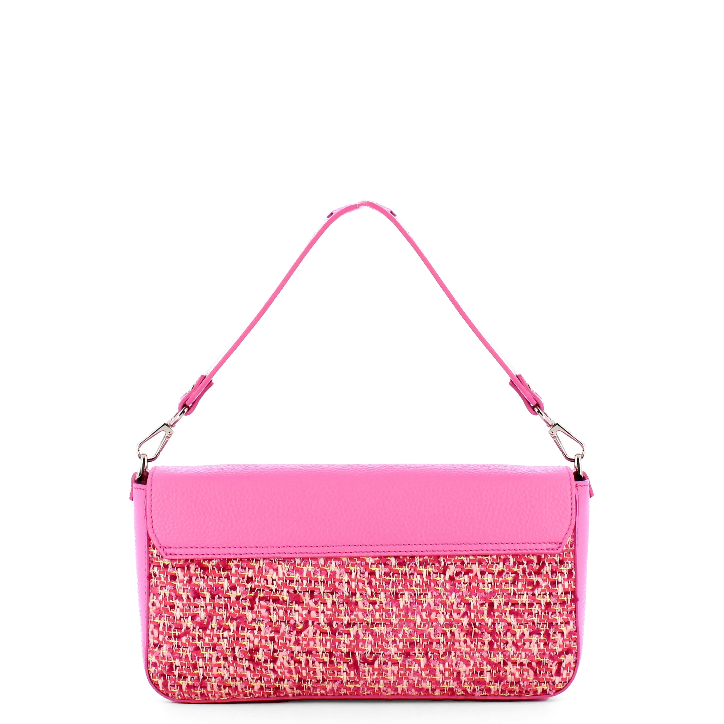 Iuntoo - Essenziale Tweed Rosa Large Shoulder Bag - 106001 - ROSA