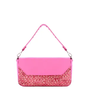 Iuntoo - Essenziale Tweed Rosa Large Shoulder Bag - 106001 - ROSA