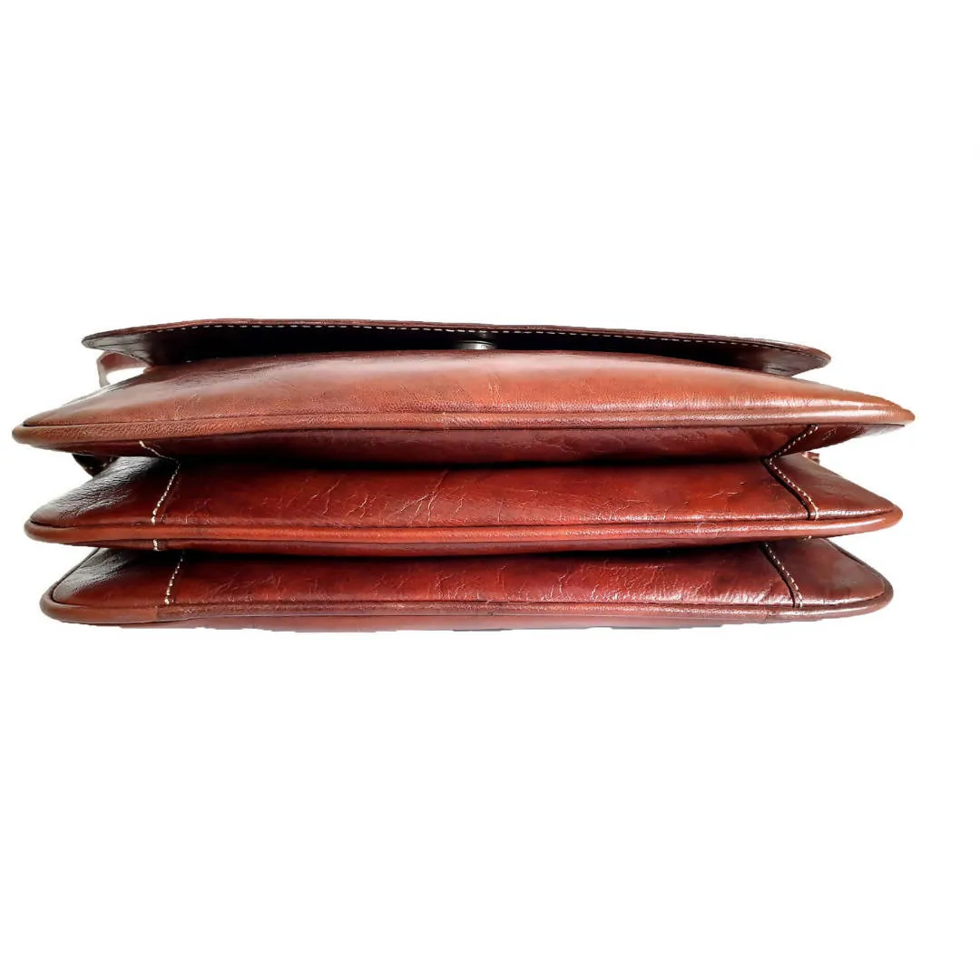 Leather shoulder bag for women