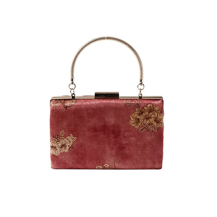 Luxy Moon Designer Purses and Handbag Women's Retro Silk Shoulder Clutch Bags