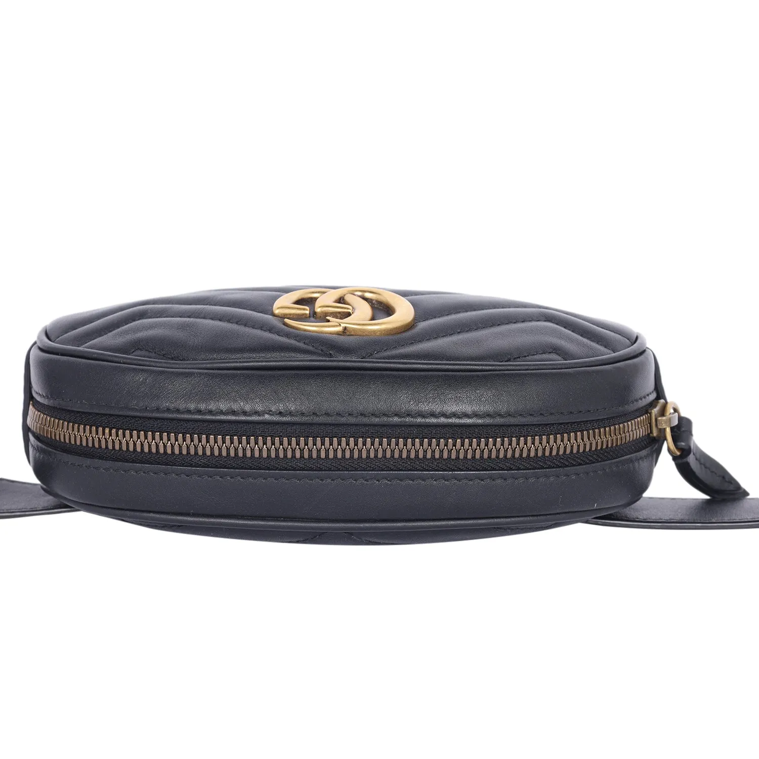 Matelasse GG Marmont Belt Bag 75 30 Black (Authentic Pre Loved)
